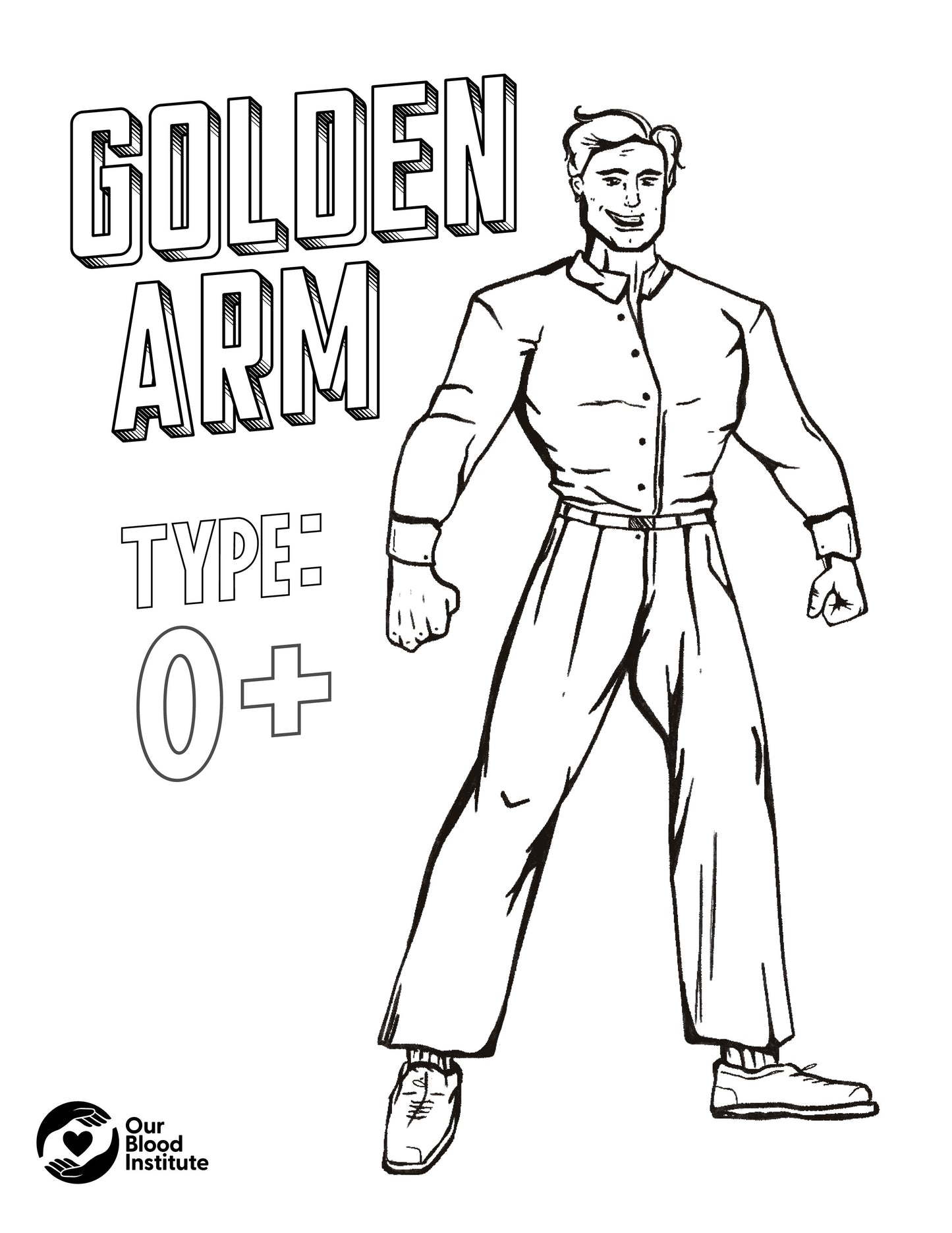 O+ Hero Coloring Sheet