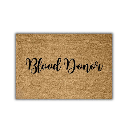 blood donor doormat